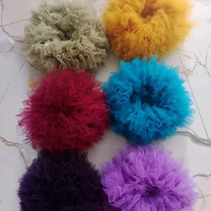 Cepol Mini Ikat Rambut Scrunchie Tille Ukuran Mini Tali Kuncir Anak - Fashion 3