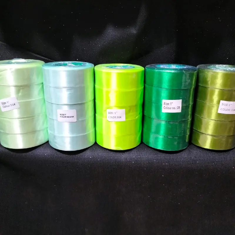 Pita Satin 2,5 cm Per Roll / Pita Satin 25 mm Per Roll Bahan Polyester Halus & Lembut Cocok untuk Dekorasi dan Hiasan 3