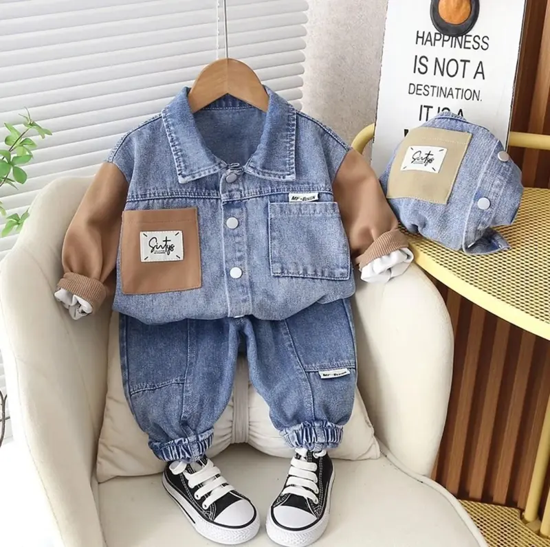 SETELAN BAJU ANAK LAKI-LAKI DAN PEREMPUAN USIA 1-5 TAHUN SETELAN ANAK MODEL DENIM SETELAN ANAK TERBARU Parsel 1
