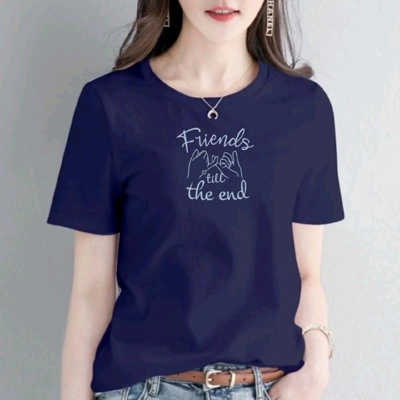 Baju Kaos Distro T-shrit Lengan Pendek Wanita  Kaos Casual Katun Combed30s Premium Quality Lembut Nyaman Tebal Unik Cewek Keren Melar Motif Custom 5