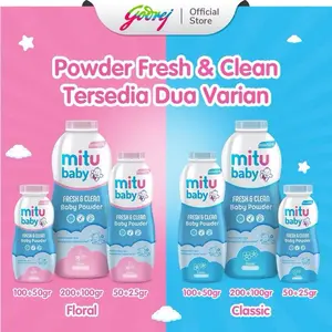 Mitu Baby Cussons Baby Powder Bedak Bayi Classic Floral