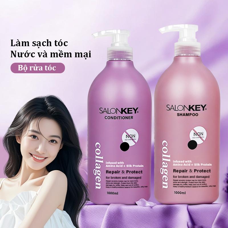 Dầu gội và dầu xả 1000ml, chăm sóc cao cấp chuyên nghiệp từ tiệm làm tóc, giúp…