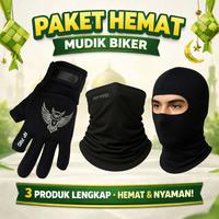 Gambar AP PRO Paket Mudik Motor 3in1 Sarung Tangan Touring owl Masker Buff Balaclava Full Face Anti Panas - Reflective Rainbow, ST Half Finger+Masker, L dari AP PROofficial Kab. Garut 4 Tokopedia