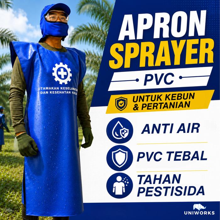 Apd Pvc Promo UNIWORKS Celemek APD Sprayer PVC Anti Air Waterproof Ponco ...