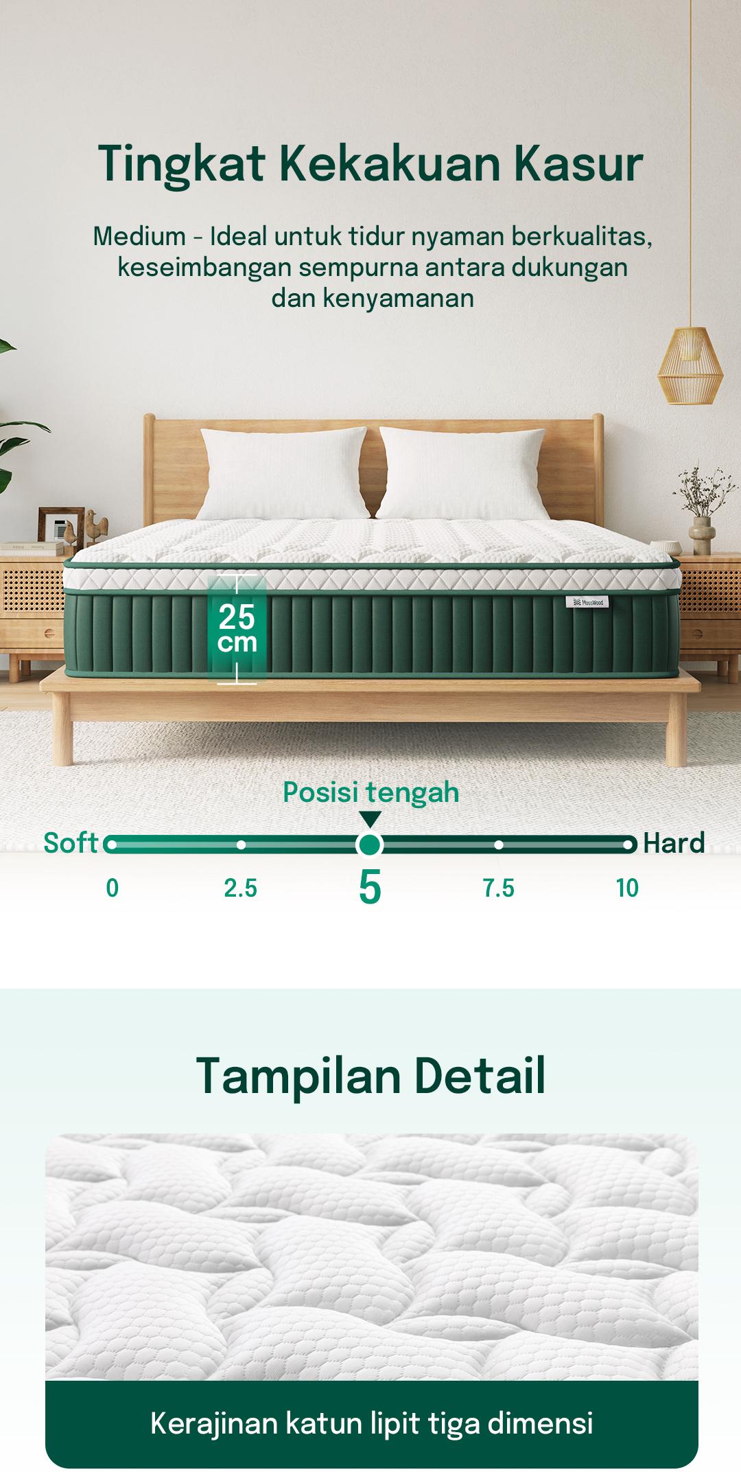 Kasur Busa Spons Pocket Spring Tebal 25cm Lantai Matras Anti Lembab Free Bantal Cooling System 3D Ice Silk dengan Teknologi Dingin & Busa Peppermint Kasur Busa Spons Pocket Spring Tebal 25cm Lantai Matras Anti Lembab Free Bantal Cooling System 3D Ice Silk dengan Teknologi Dingin & Busa Peppermint