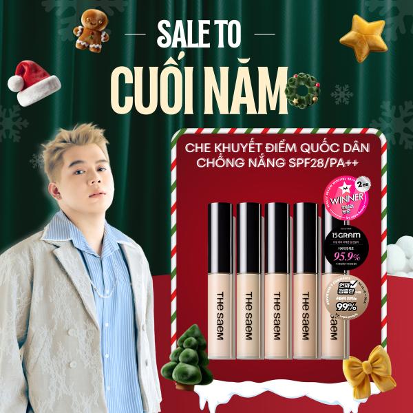 Long Chun x the SAEM Che khuyết điểm chống nắng che phủ cao the SAEM Cover Perfection Tip Concealer