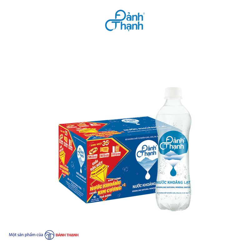 Thùng 24 chai Nước khoáng thiên nhiên bổ sung ga Đảnh Thạnh 430ml 1
