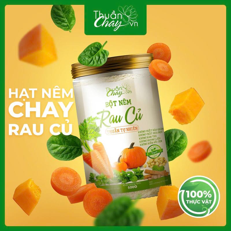 HỘP BỘT NÊM RAU CỦ 500g - Gia Vị Nấu Chay