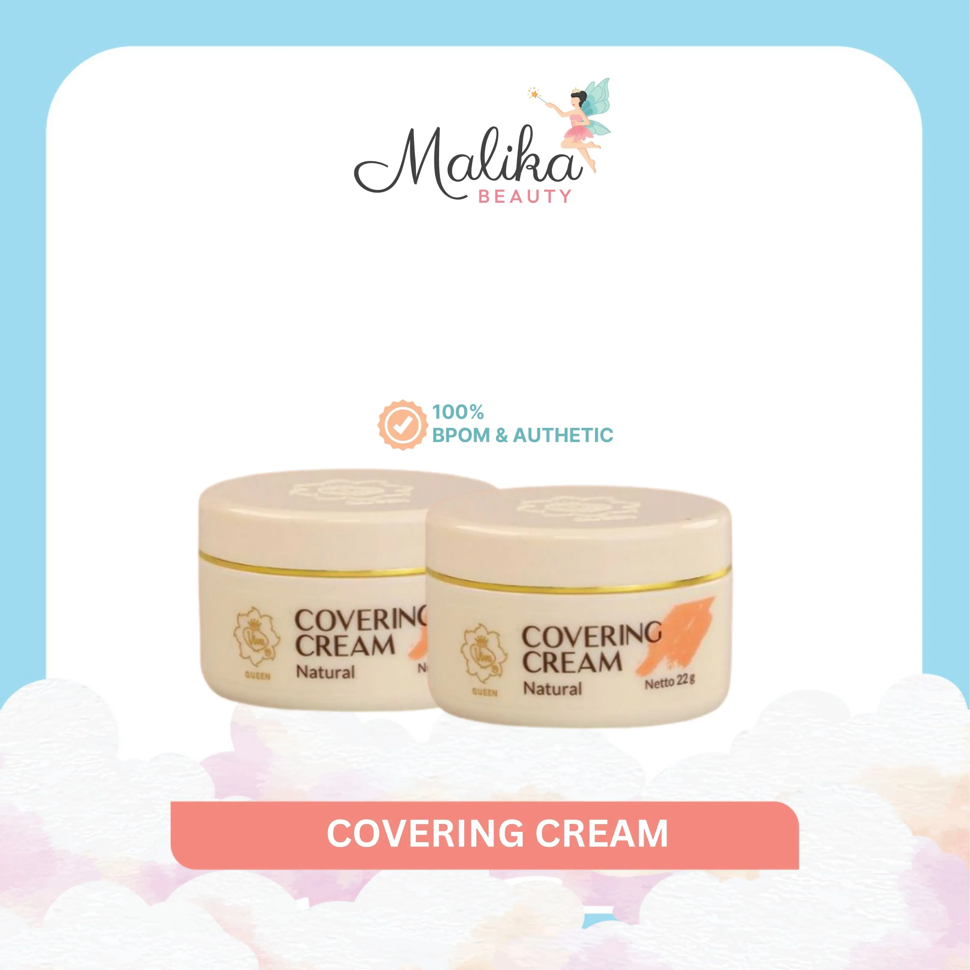 Malika Beauty | VIVA Queen Covering Cream | Alas Bedak 22gr