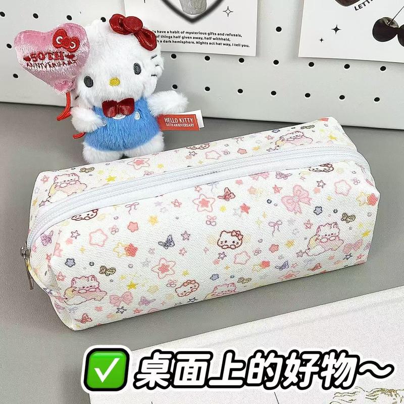 Hộp bút dung tích lớn thiết kế Hello Kitty dễ thương / Túi đựng bút / Giá đỡ bút / Túi đựng văn phòng phẩm