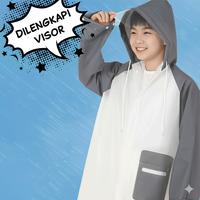 Gambar Jas Hujan Anak Korea Hoodie Ponco Lengan Polos Waterproof Bahan Eva Desain Modern Free Sticker Kartun Lucu - 805 - Kuning-S dari ALLEFIX Kota Surabaya 3 Tokopedia