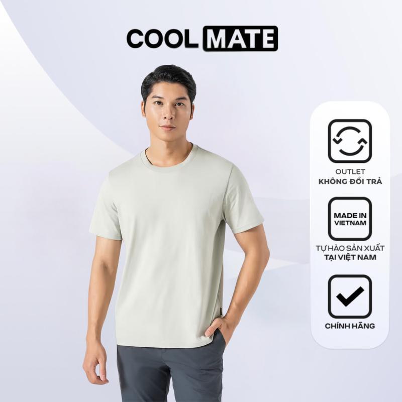   Oultet Không đổi trả  Áo thun nam T-Shirt Basic Cotton 220gsm - Áo phông Cổ tròn - Coolmate 