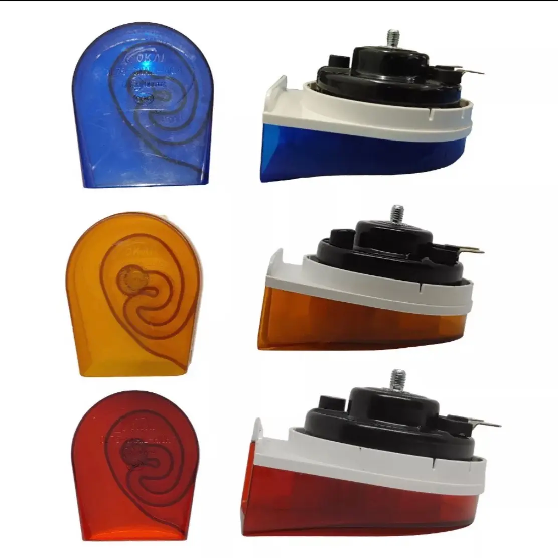 ￼Klakson Keong transparent Universal Mobil/Motor 12V 118dB Biru/Orange/Merah Waterproof