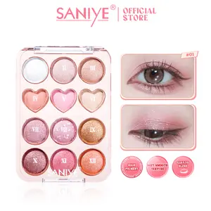 SANIYE KOL Eyeshadow Palette Sweetheart High Pigmented 12 Warna Eyeshadow Tahan Lama E1271