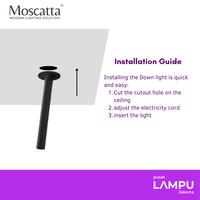 Gambar Moscatta Adjustable Cylinder Spotlight Surface Tube Spotlight 20cm Recessed 3000K Led 5watt 3000k - Black 3000k dari Pusat Lampu Jakarta Kota Administrasi Jakarta Pusat 4 Tokopedia