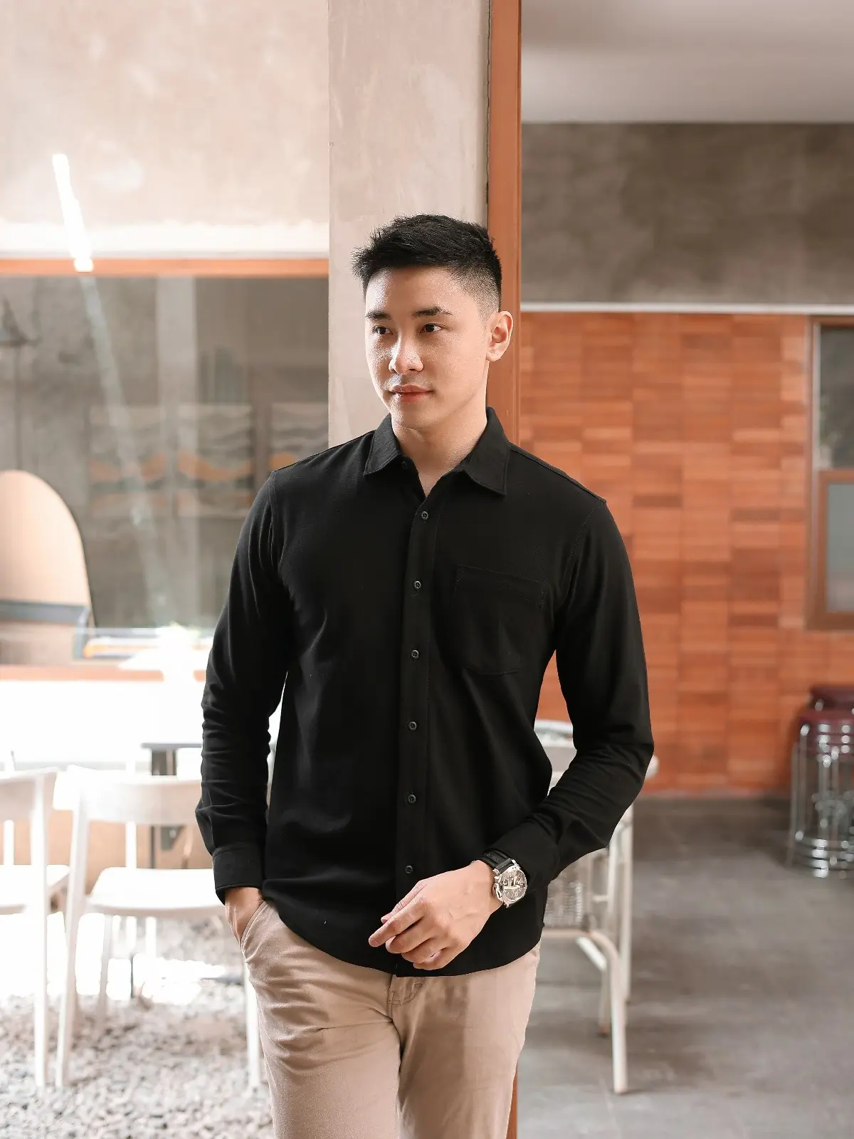 Kemeja Casual Pria PQ Lengan Panjang Katun Formal PQ by SCHOUTEN
