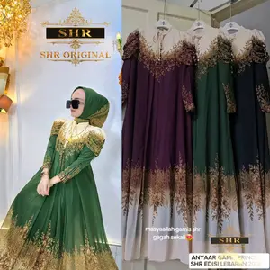 READY!! KODE GAMIS PRINCES RAYA BY SHR Muslim Dress Lebaran