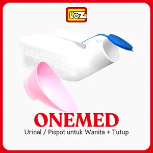 ONEMED Pispot Urinal Portable Dewasa Pria & Wanita + Tutup | Alat Bantu Buang Air Kecil Laki-laki & Perempuan Dewasa