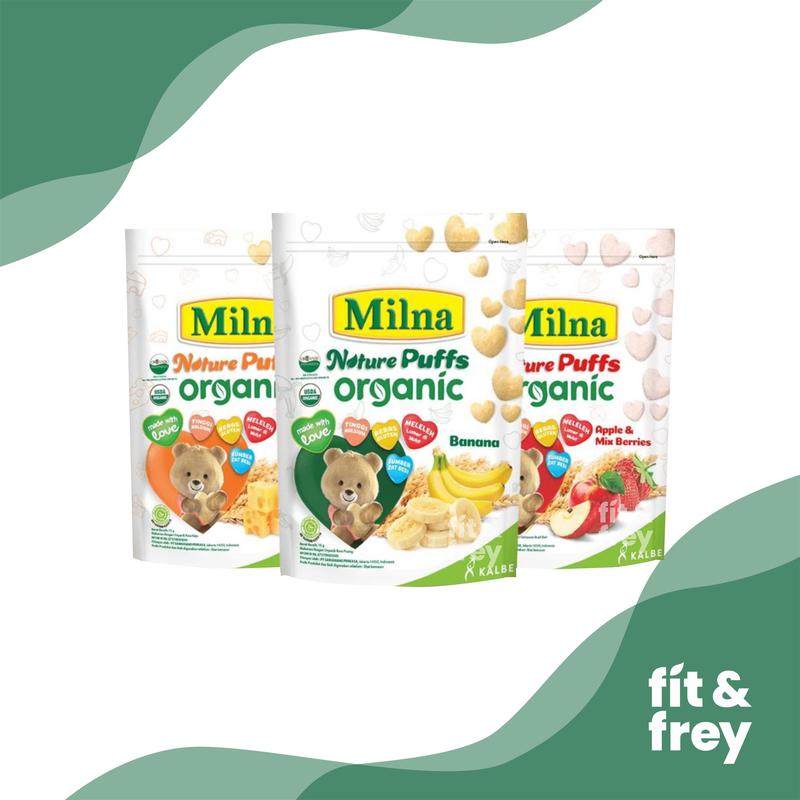 MILNA Nature Puffs 15g - Banana / Apple Berries / Cheese - Cemilan ...