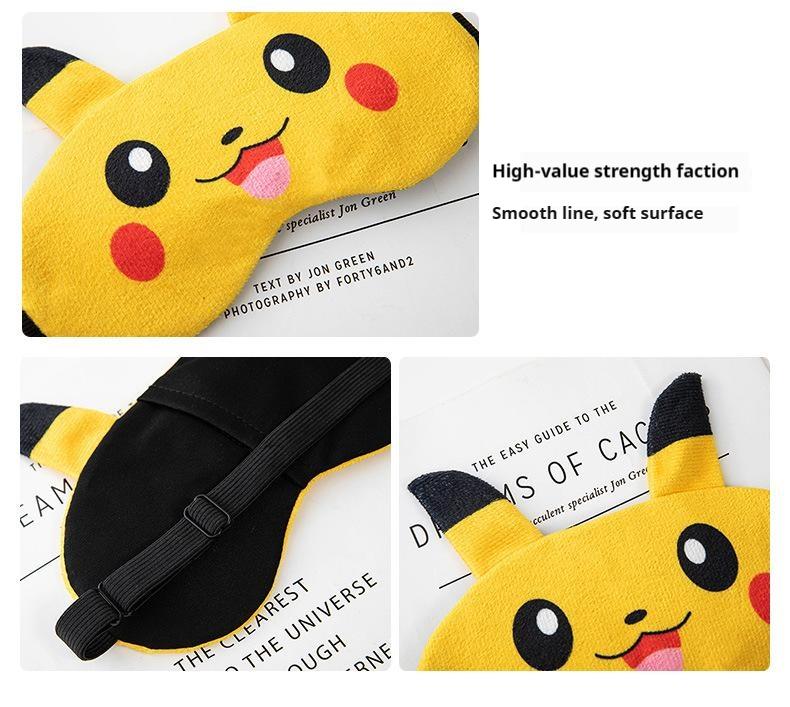 Product Introduction of Nap time blackout cartoon eye mask, cute plush sleep eye mask, blackout and breathable sleep eye mask 3