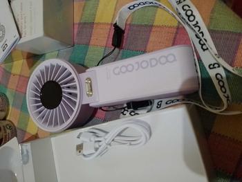Product Review of GOOJODOQ GFS003 Folding Mini Fan 4000 MAH With Smart LED Screen Display 100 Level Speed - Kipas Mini from w**i 3