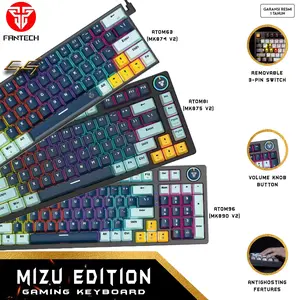 Fantech ATOM MIZU SERIES ATOM96 ATOM81 MK890 V2 MK875 V2 Keyboard Gaming Mechanical Removable Switch
