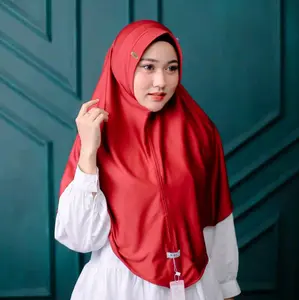 PAKET ISI 10 SIZE XL HIJAB INSTAN BERGO HAMIDAH Bahan Jersey Korea Premium Menutup Dada Syar'i Nyaman untuk Sehari-hari