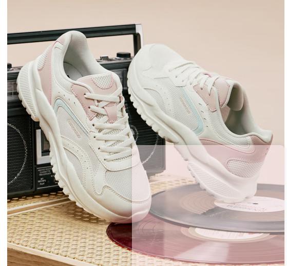 Women's shoes, sports, running shoes, white, lightweight and comfortable