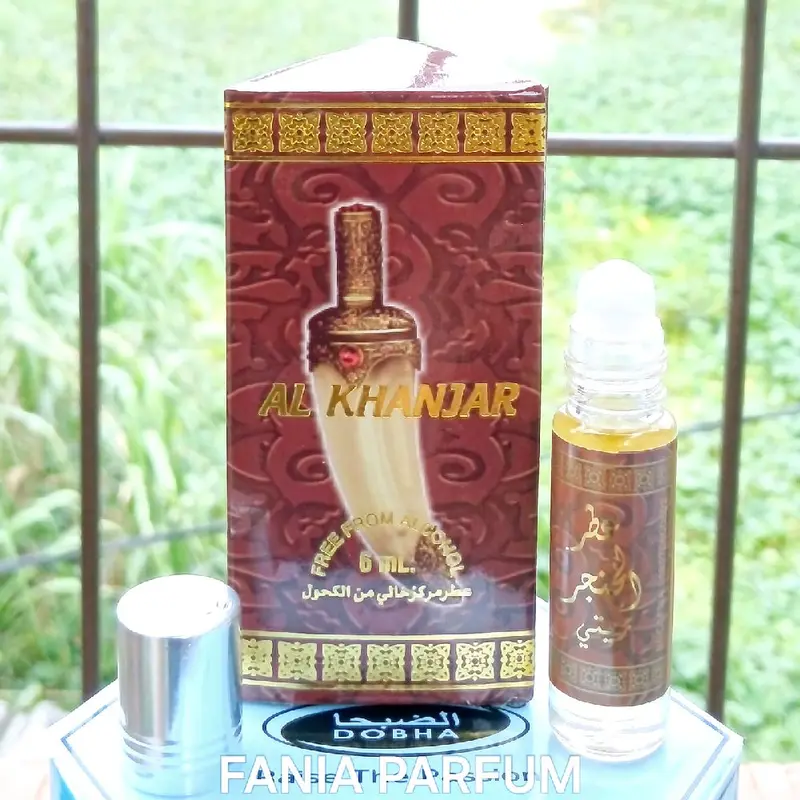 Parfum Dobha roll on Aroma ALKHANJAR 6ml/ Minyak Wangi Tahan Lama Perfume Botol Kuku 1