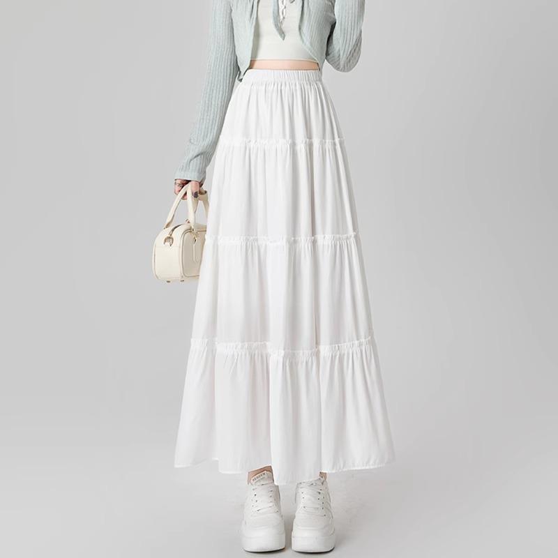 Alice Rok-Rok Panjang Putih Wanita Highwaist Rok Fashion Korea - Shop ...