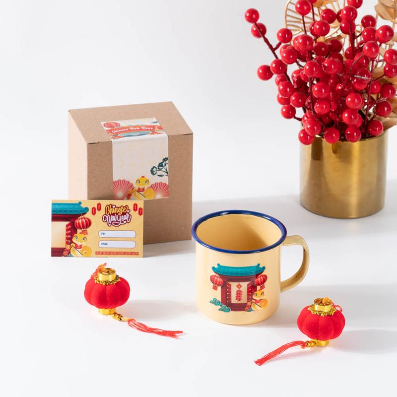 Hampers Imlek / Chinse New Year CNY/ Parcel Mug Enamel 6