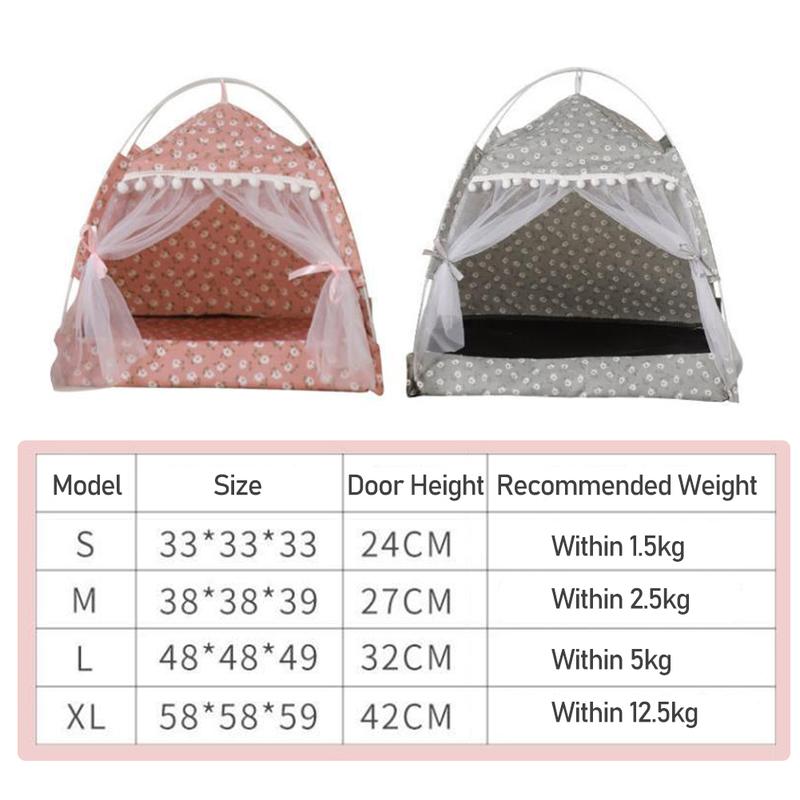 Product Introduction of Pet Tent Bed Puppy Dogs Tent House Four Seasons General Pet House Puppy Dogs Cats Bed Pet Supplies Summer Dog House Pet Products 20