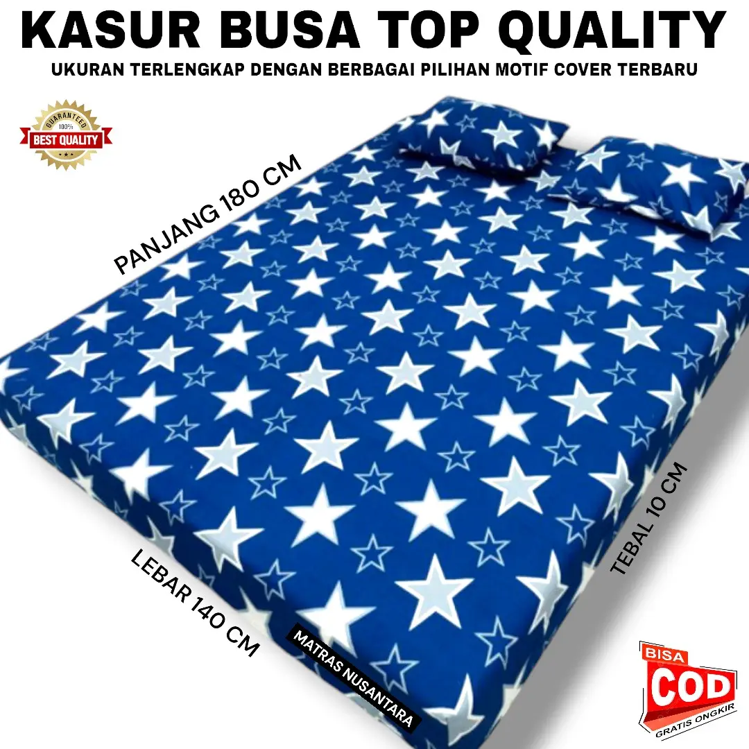 Kasur busa muat 3 orang uk 180x140x10 cm Matras busamurah