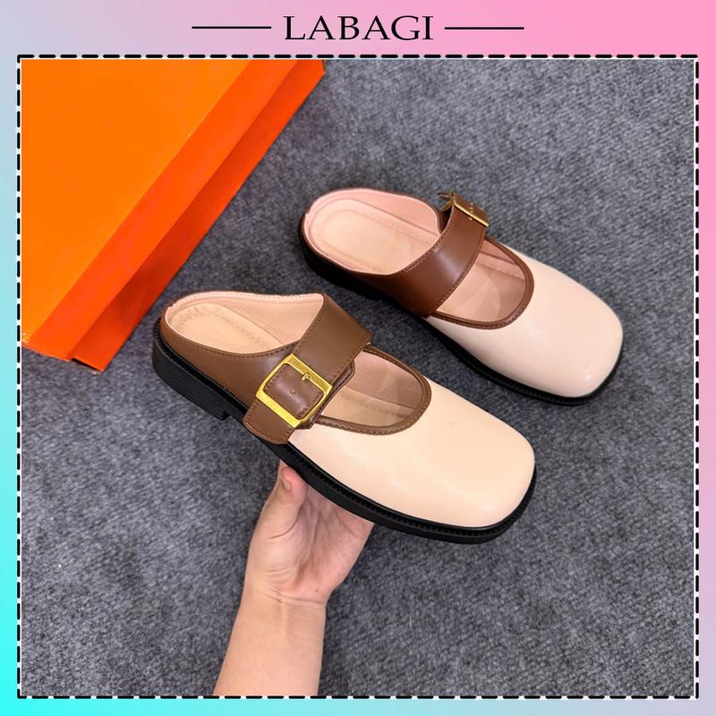 Sục Nữ Thời Trang Mũi Vuông Phối Màu Sang Chảnh, Da Mềm Đi Êm Dễ Phối Đồ SN29 0