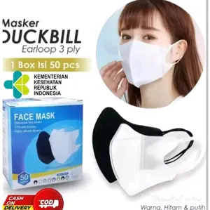 Masker Duckbil FM 50 Pcs Hitam/putih