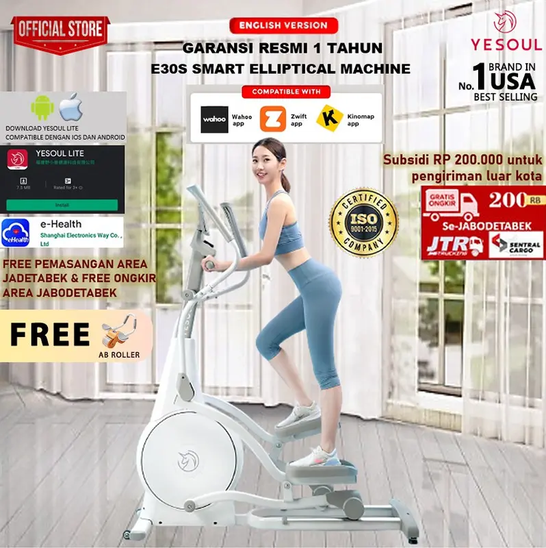 Yesoul E30S Smart Elliptical Machine Alat Gym Fitness 0