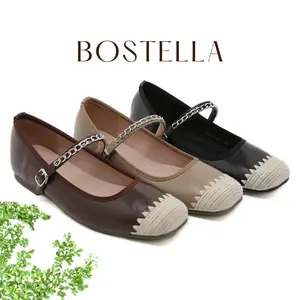 Bostella sepatu wanita fashion comfort rubber outsole Monacco New Arrival