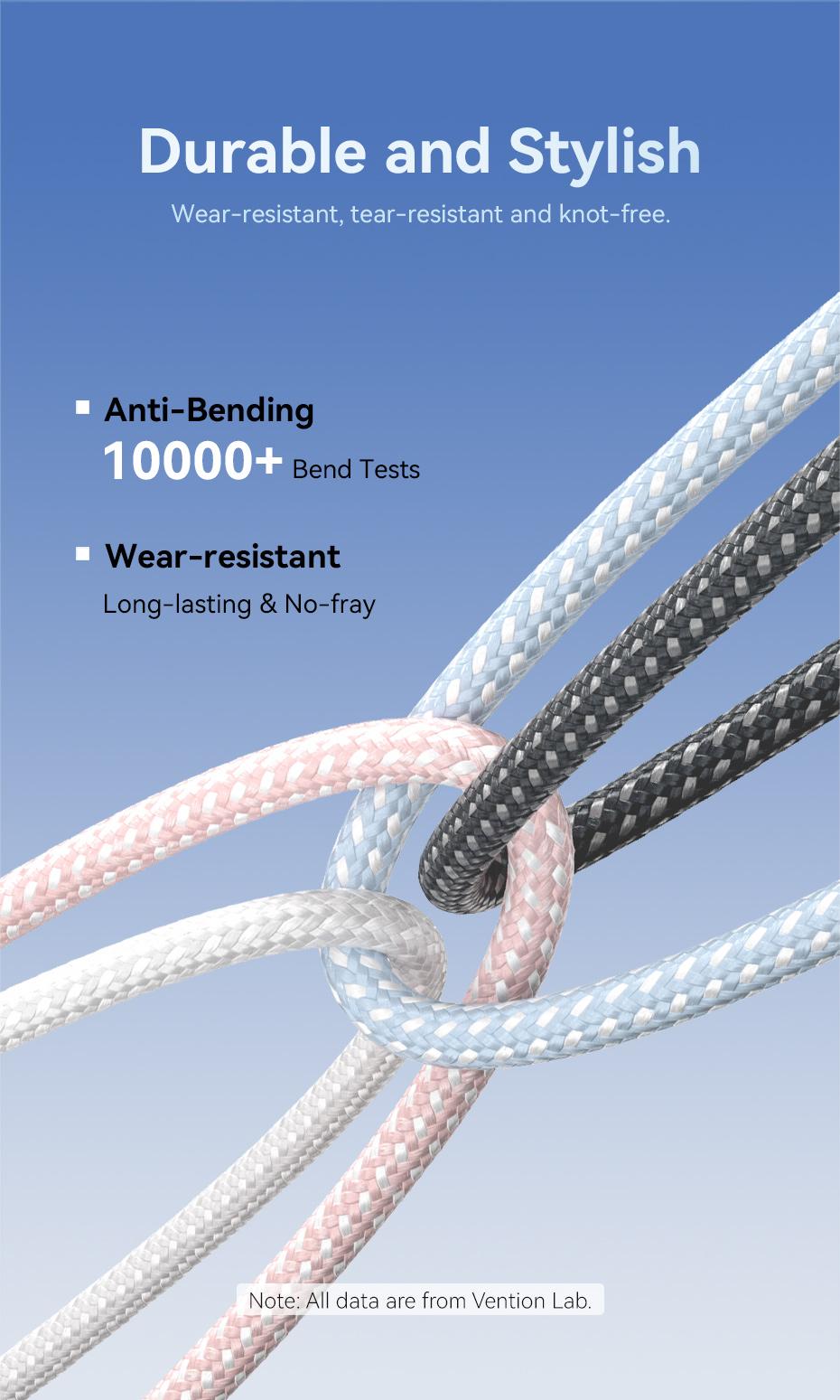 Vention Kabel Data USB Type C to C Male 3A PD 60W Fast Charging