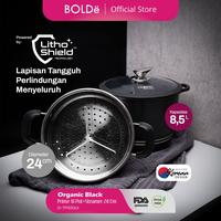 Gambar Organic Black Series 24cm Pot+ Steamer - Hitam dari Bolde Official Store Kota Tangerang 1 Tokopedia