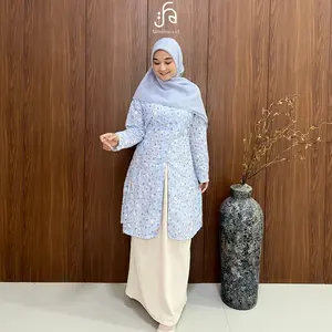 Famehara.id Nadine Oneset Tunik Baju Kurung Malay Kondangan Cantik Elegan