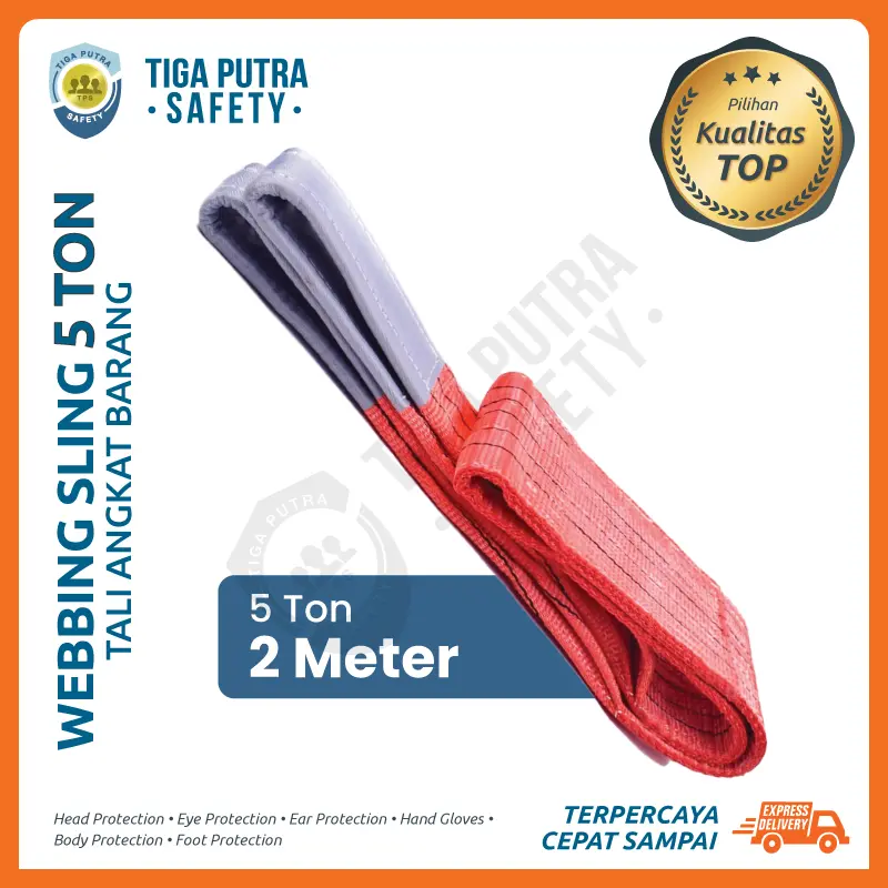 Webbing Sling Belt 5 Ton x 2 Meter / Sabuk Tali Angkat Barang Gosave 0