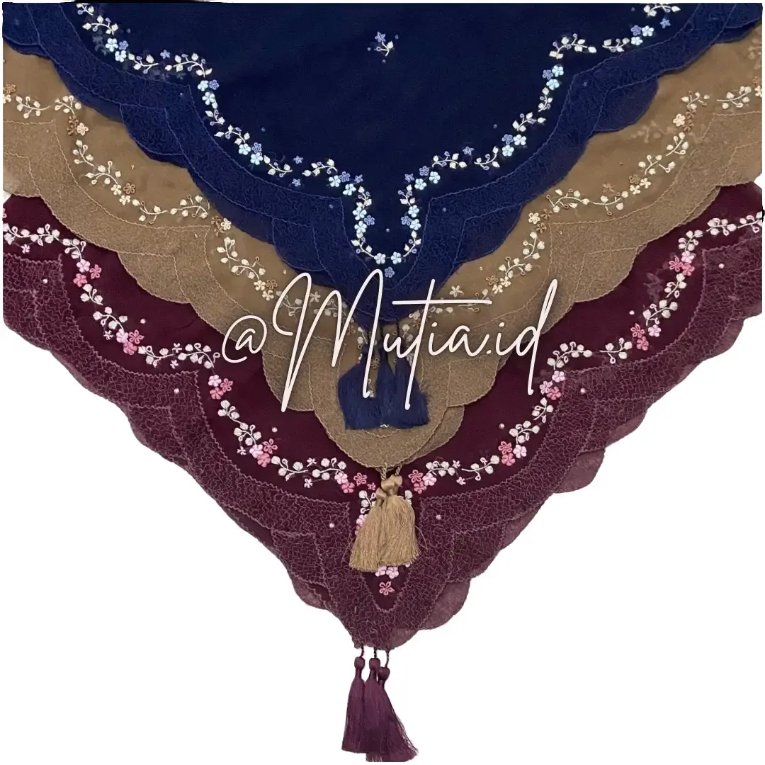 Hijab Paris Alfatehi Motif Fiona | Aksen Bordir Premium + Swarofsky Tabur