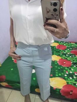 Product Review of Celana Promthong BO1 7/9 High Waist Kancing Bulat Katun Tidak Stretch Bangkok Wanita from C**a 0
