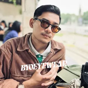 Baiyoo Kacamata Pria Wanita anti silau Lensa Brown Kacamata Skena Kacamata kekinian kacamata vintage Kacamata retro Kacamata kalcer Kacamata hitam anti silau Kekinian