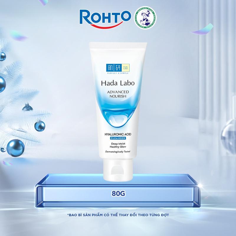 Kem rửa mặt sạch sâu & dưỡng ẩm Hada Labo Advanced Nourish Hyaluronic Acid Cleanser 80g