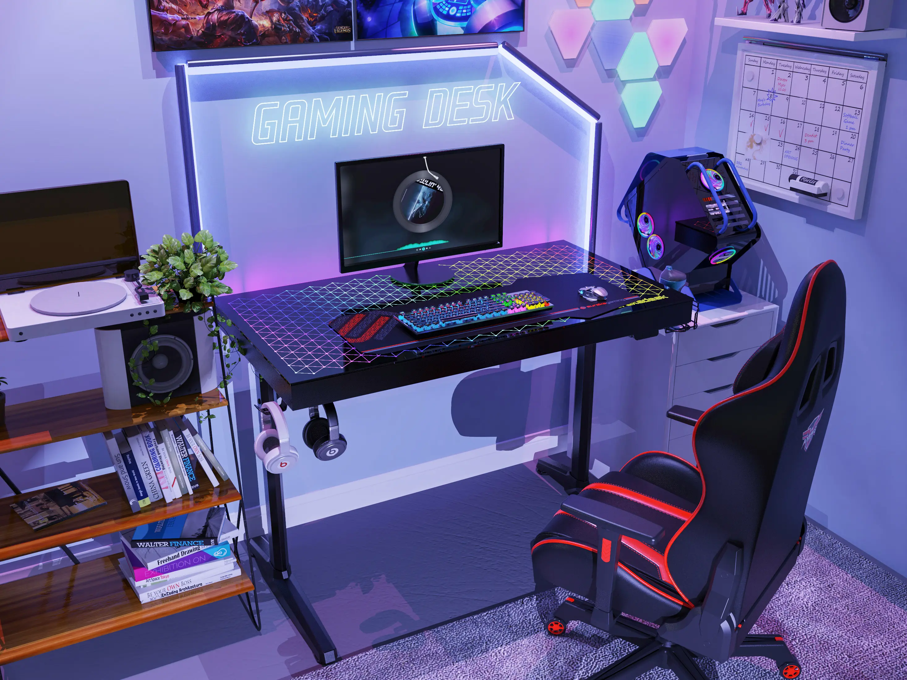 Atlas Gaming Table - Perfect for Gaming and Working (MOVING OUT SALES)