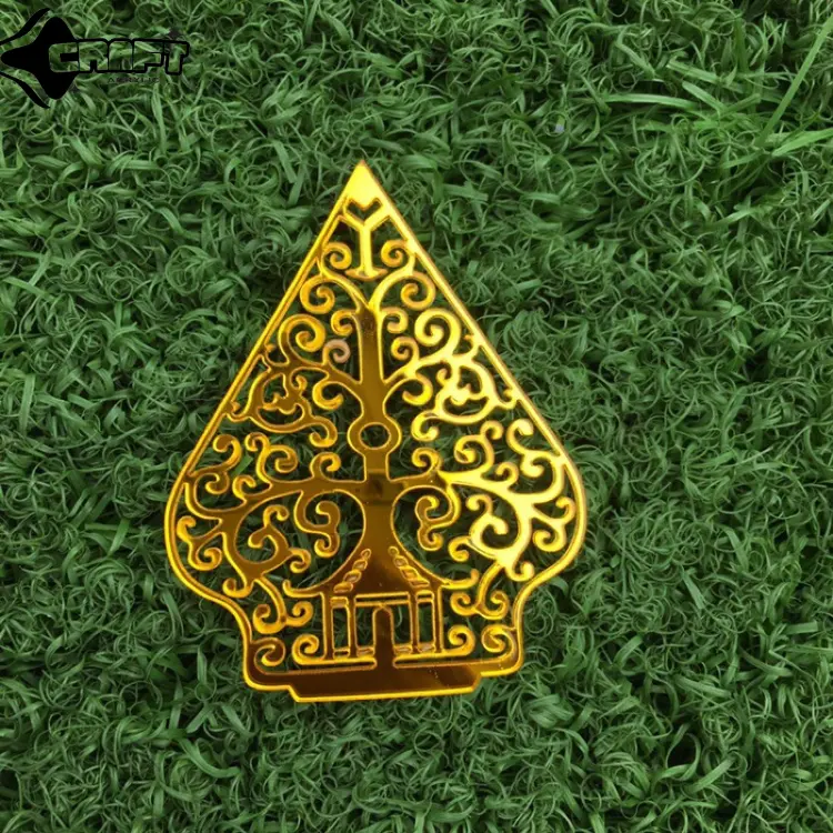 Gunungan Wayang Akrilik Mirror Gold 7