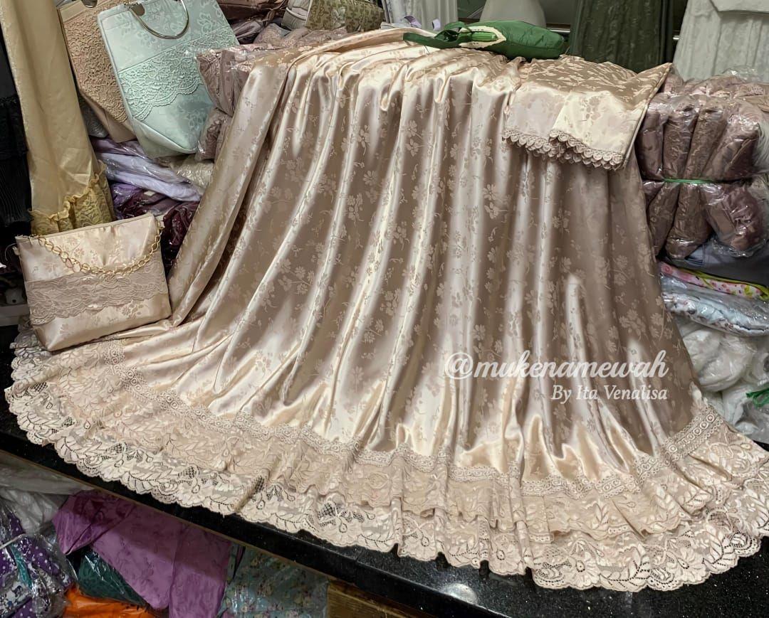 Mukenamewah - Mukena Yura - Mukena sutra embos premium - mukena mewah - Elegant