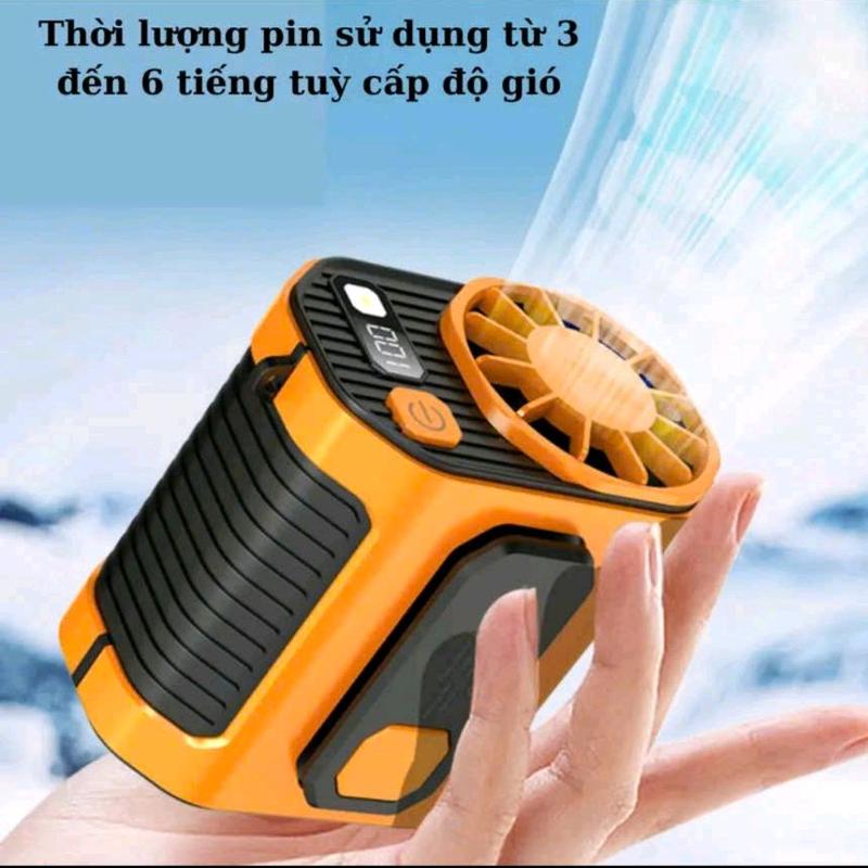quạt đeo hông,thắt lưng kèm đèn pin 2