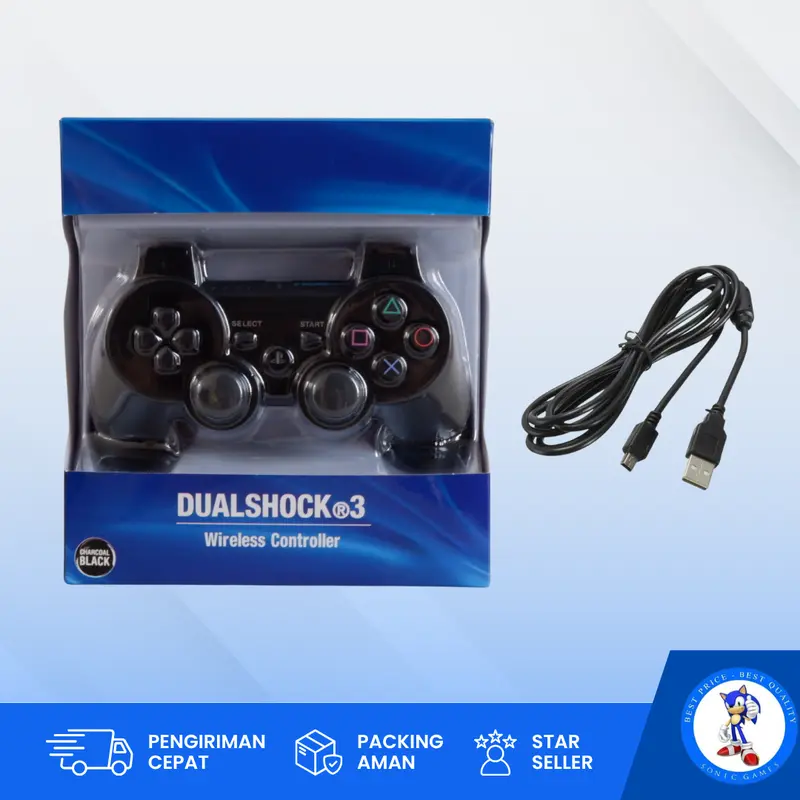 Stik PS3 OP wireless hitam Joystick Gamepad 5